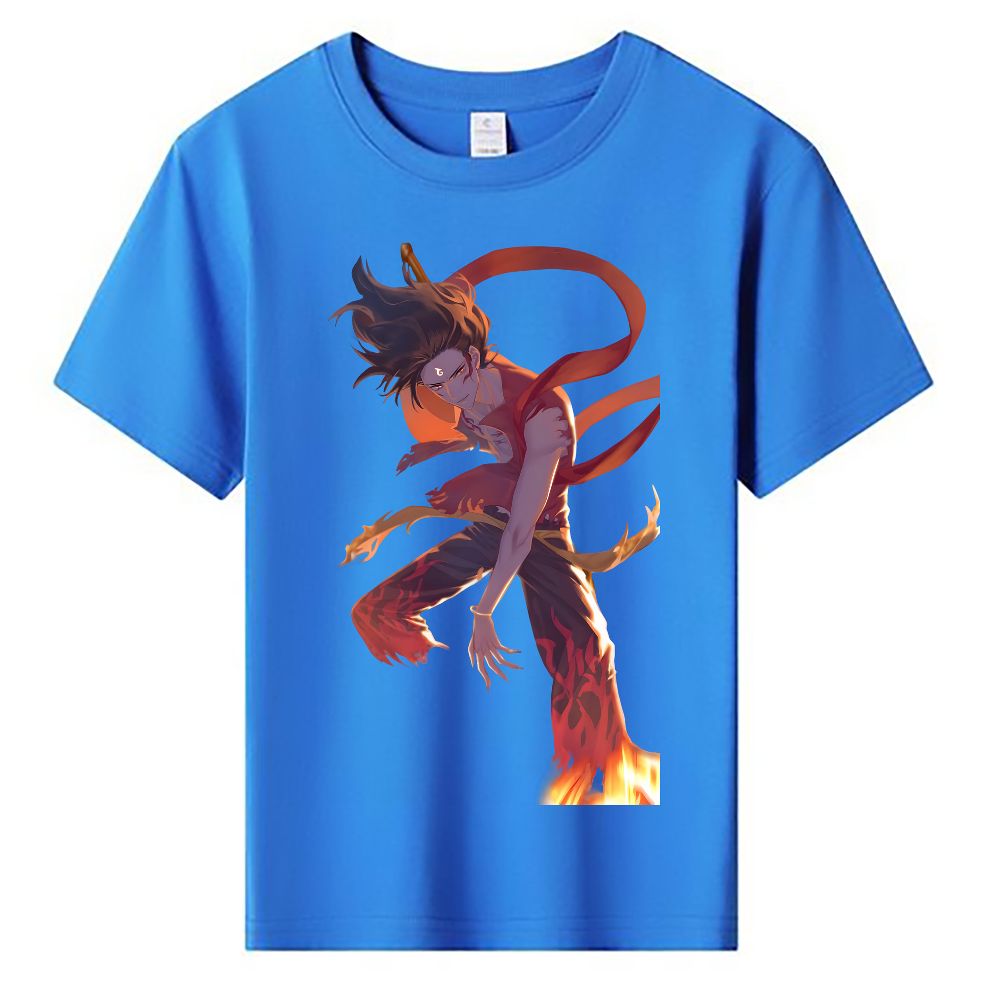 （画像用） Ne Zha 2 ナタ 魔童の大暴れ 綿100％キッズTシャツ（フロントプリント）
